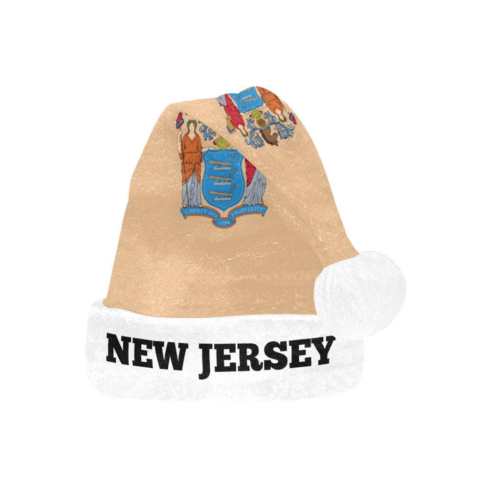 New Jersey Flag Christmas Santa Hat