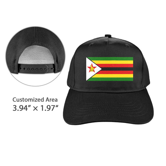 Zimbabwe Flag Inspired Baseball Cap | Printed in the  USA