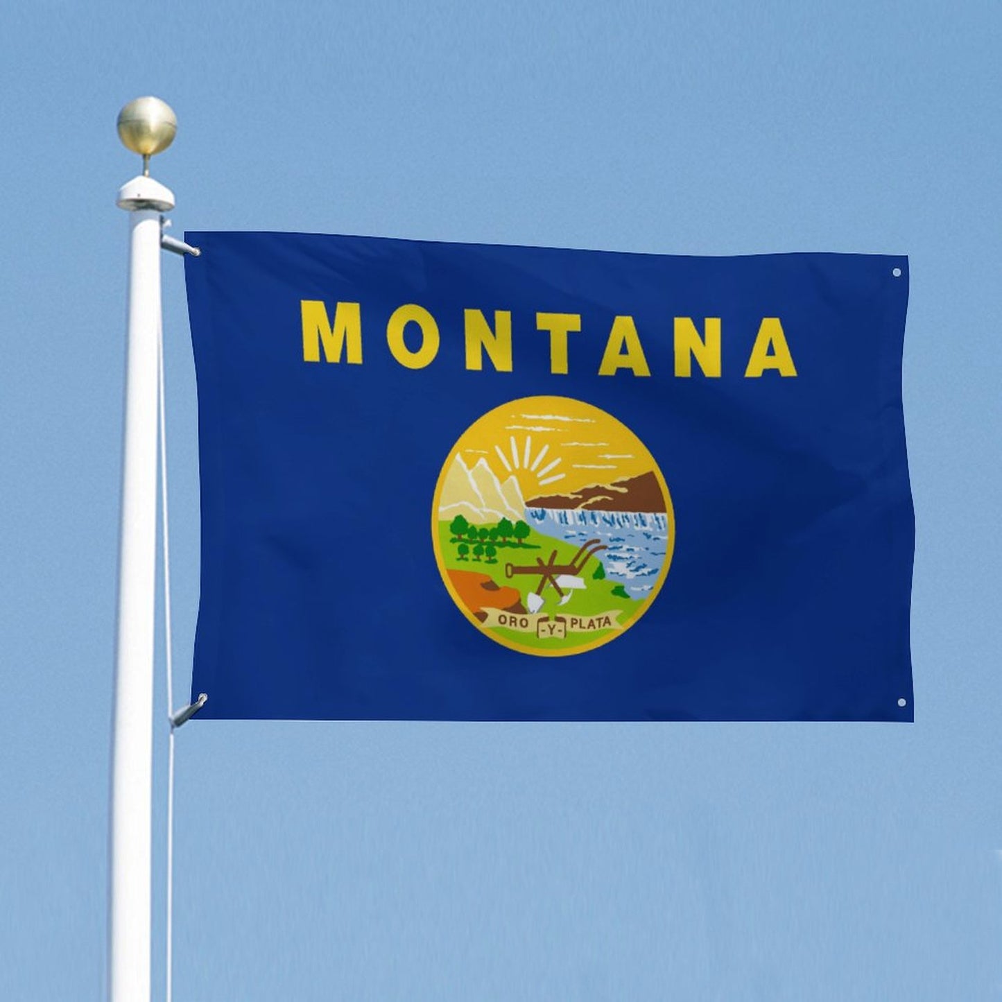 Montana  Flag Inspired Wall Mount Flag with Four Grommets (35x59 in)
