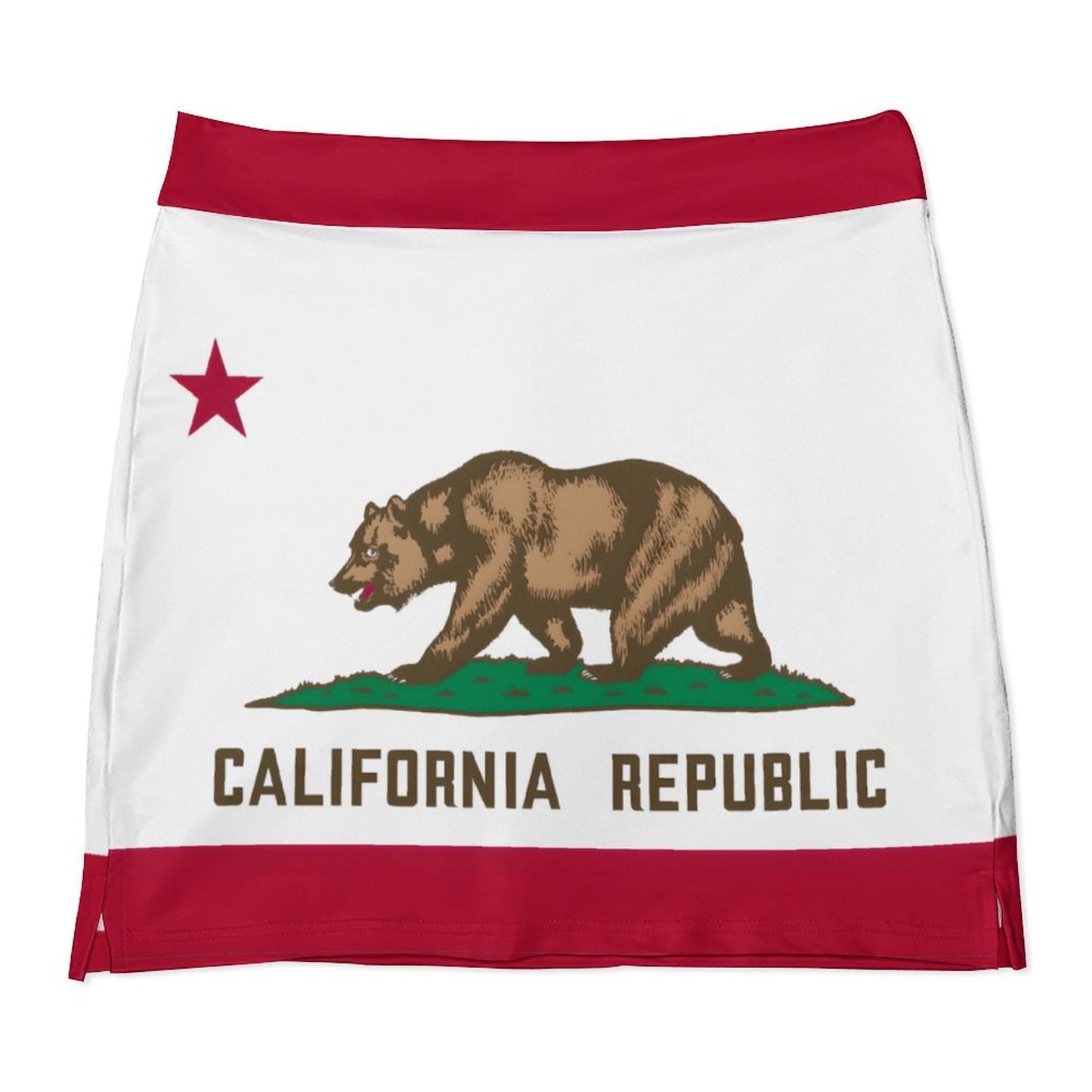 California Flag Inspired Women’s Skort with Pocket