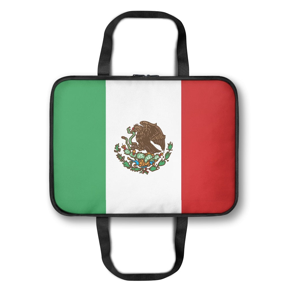 Laptop bag with Mexican flag design, featuring [Brand].