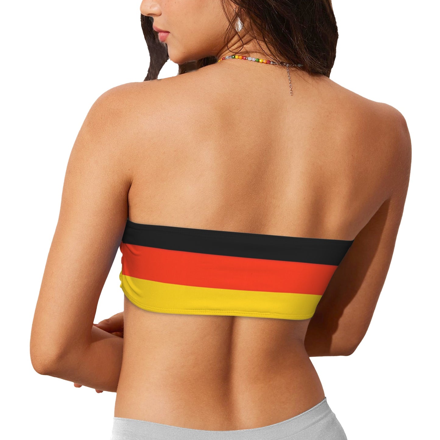 Germany Flag Inspired Bandeau Tube Bikini Top