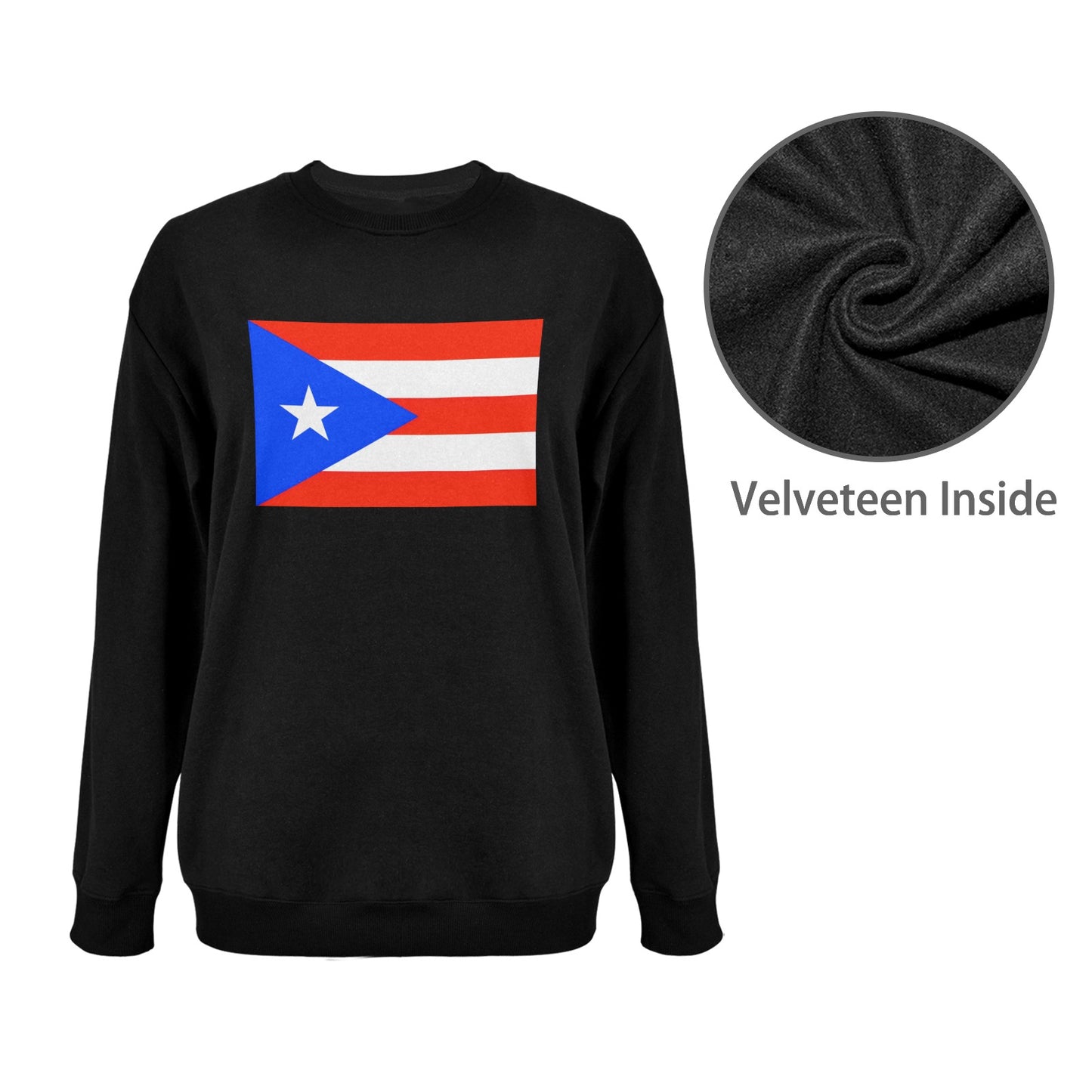 Puerto Rico Flag Unisex Fleece Sweatshirt (Made in the USA)