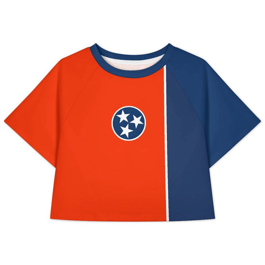 Tennessee Flag Inspired Women's Cropped Shirt