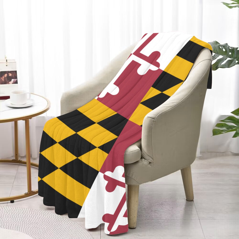 Luv My Flag blanket featuring Maryland state flag design.