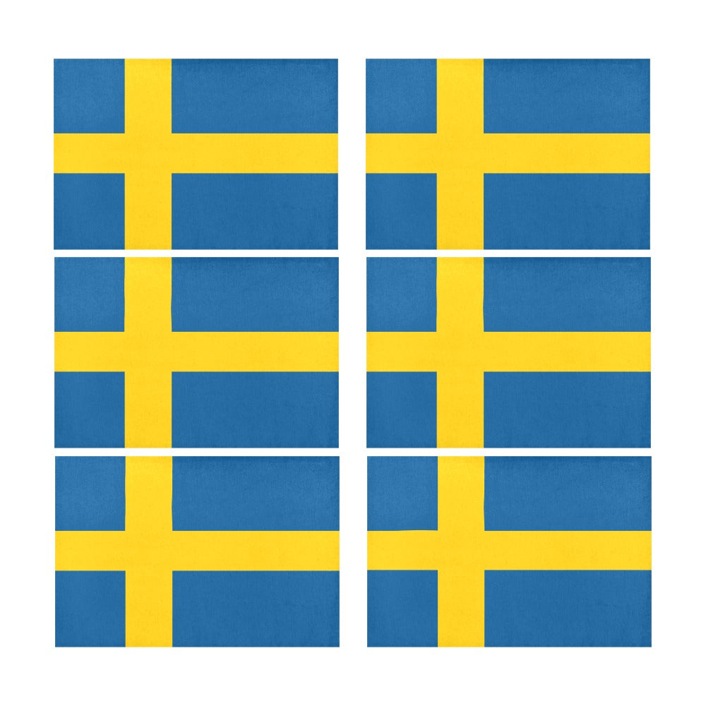 Sweden Flag Placemats 12" x 18" (Set of 6)