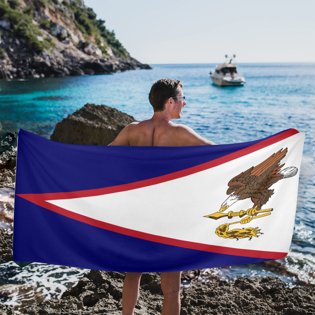 American Samoa Flag Inspired Beach Towel 31"x71"(NEW) | Ships from USA