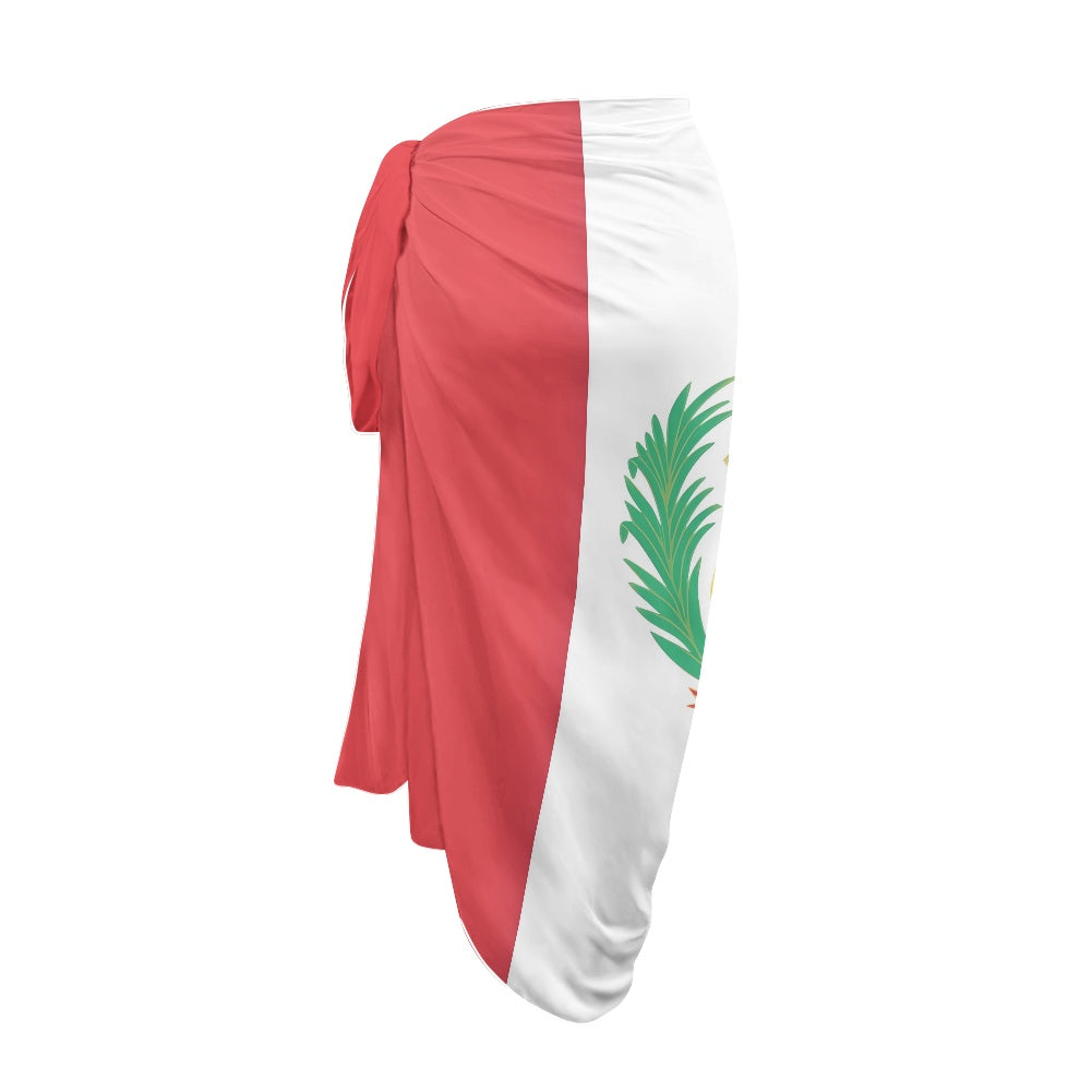 Peru Flag Inspired Bikini Cover-Up