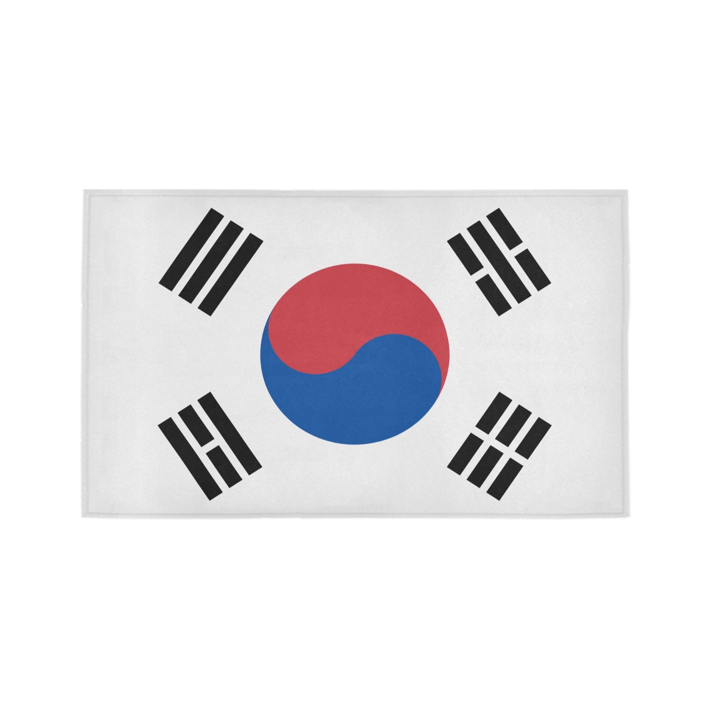 South Korea Flag Inspired Doormat 30" x 18" (Sponge Material)