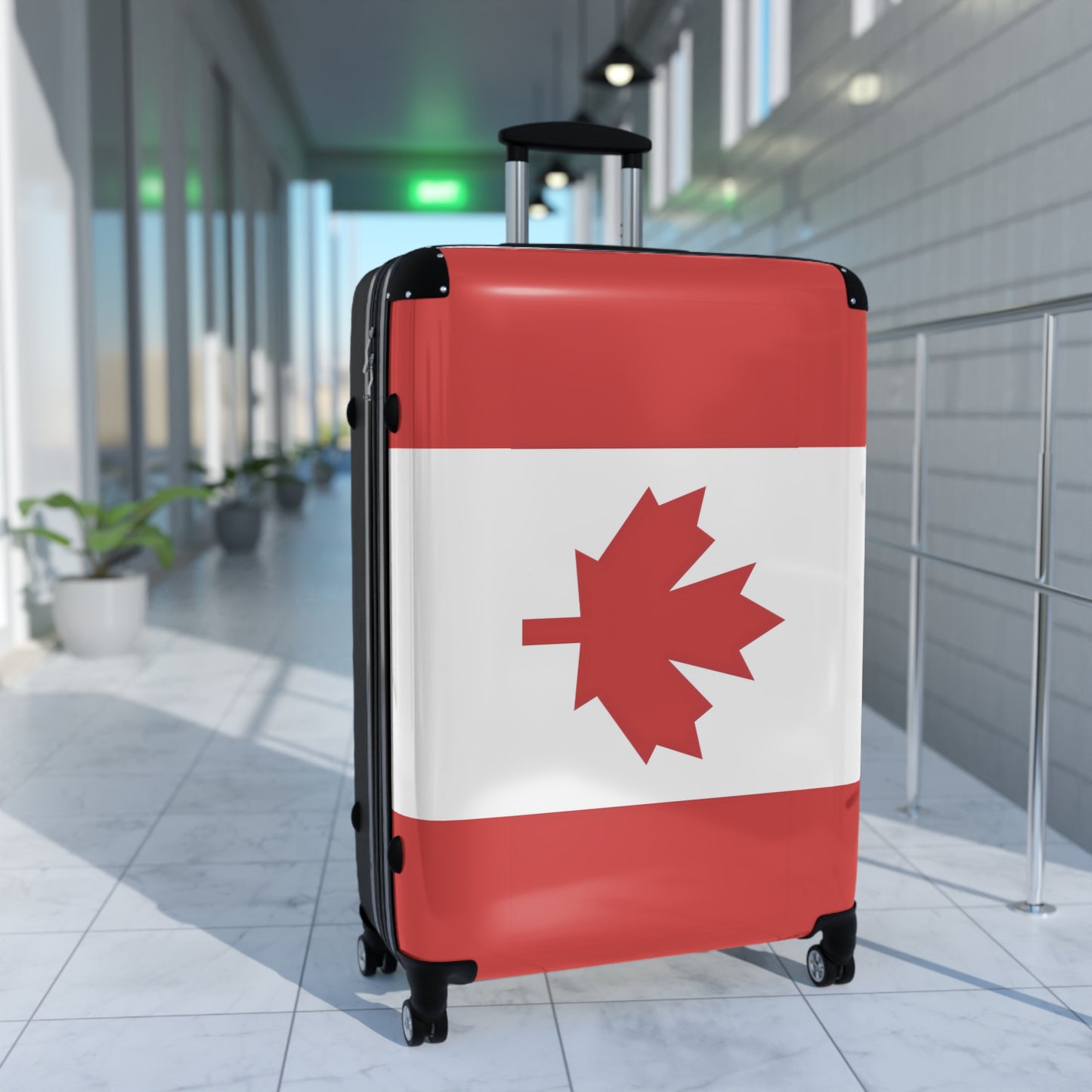 Canada Flag Inspired Suitcase