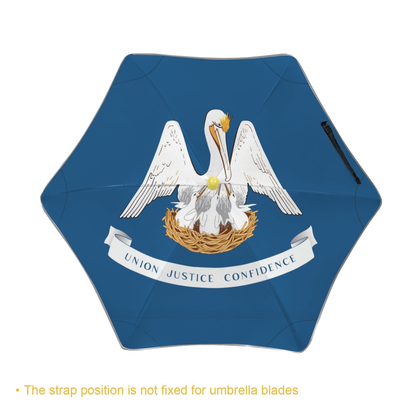 Louisiana Flag Inspired Kids Safe Round Corner Umbrella
