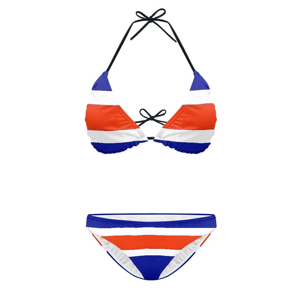 Costa Rica Flag Inspired Women's Bikini