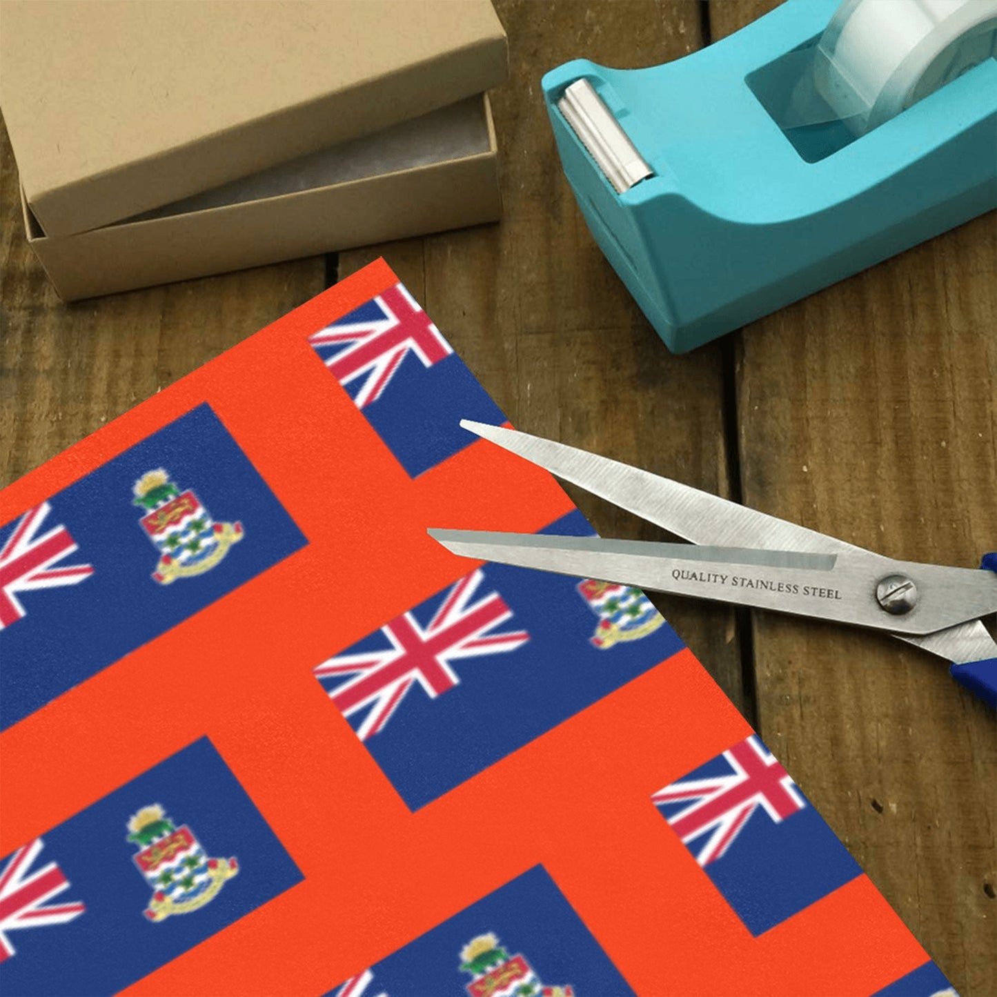 Cayman Islands Flag Custom Gift Wrapping Paper 58"x 22.5" (4 Rolls)