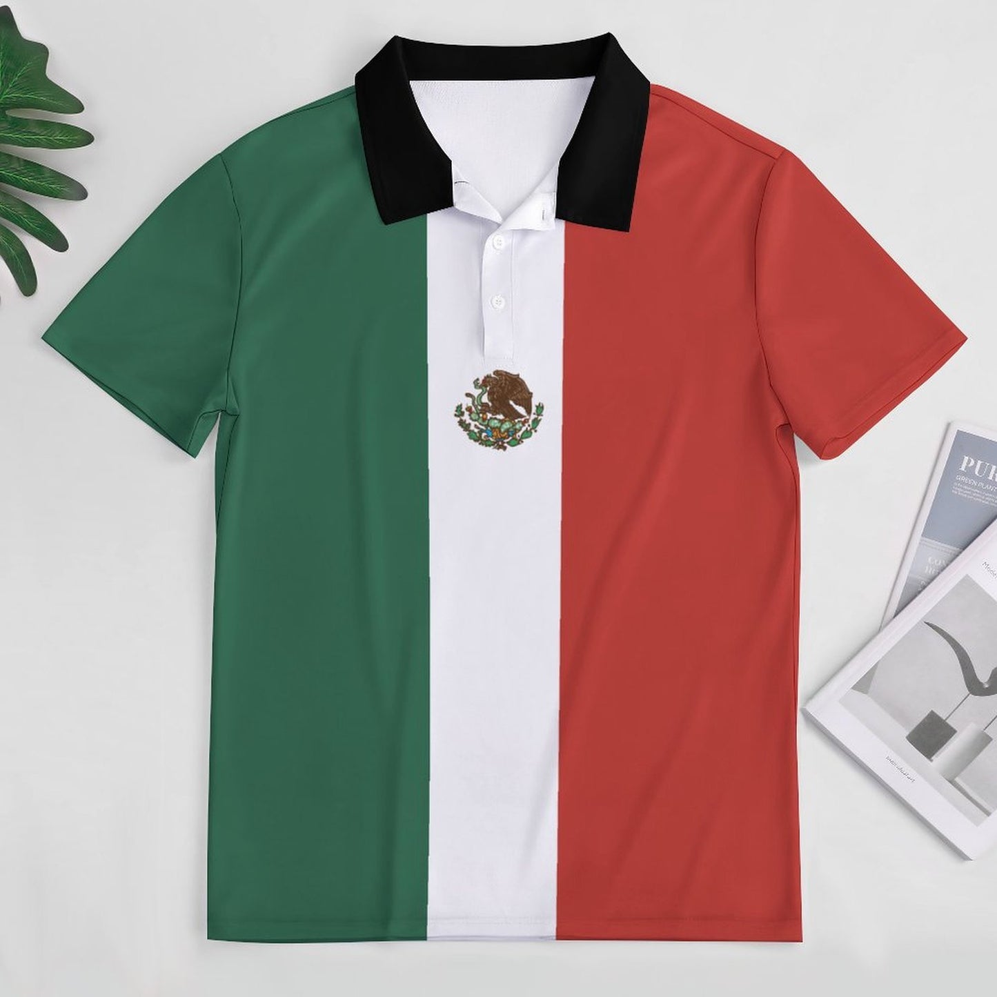 Mexico Flag Inspired Women's Straight Fit Polo Shirt