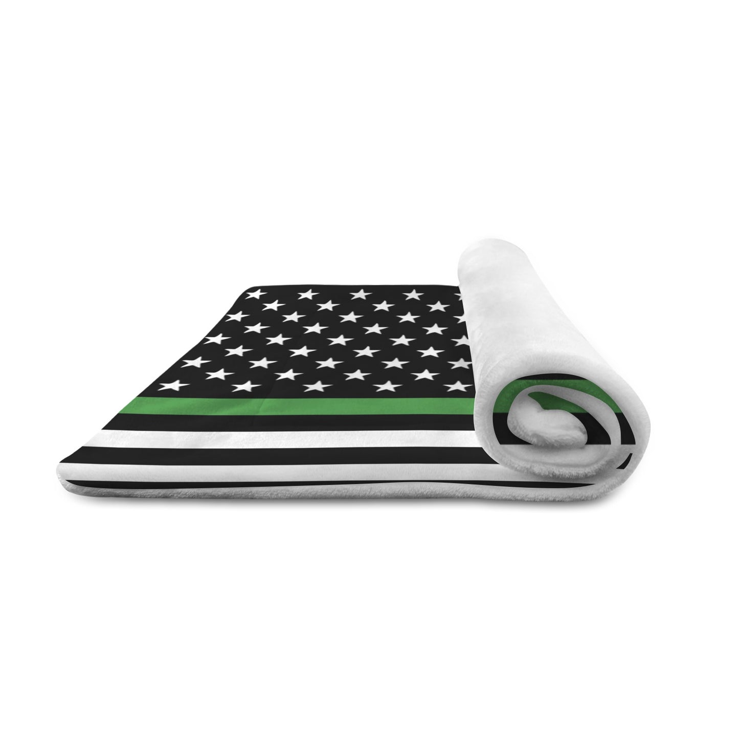 Thin Green Line Flag Inspired Pet Mat 25x18inch (Made in the USA)