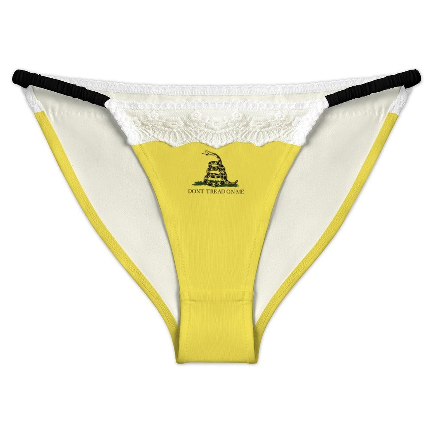 Gadsden Flag Inspired Lace Trim Underwear