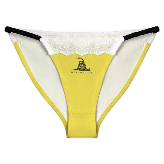 Gadsden Flag Inspired Lace Trim Underwear