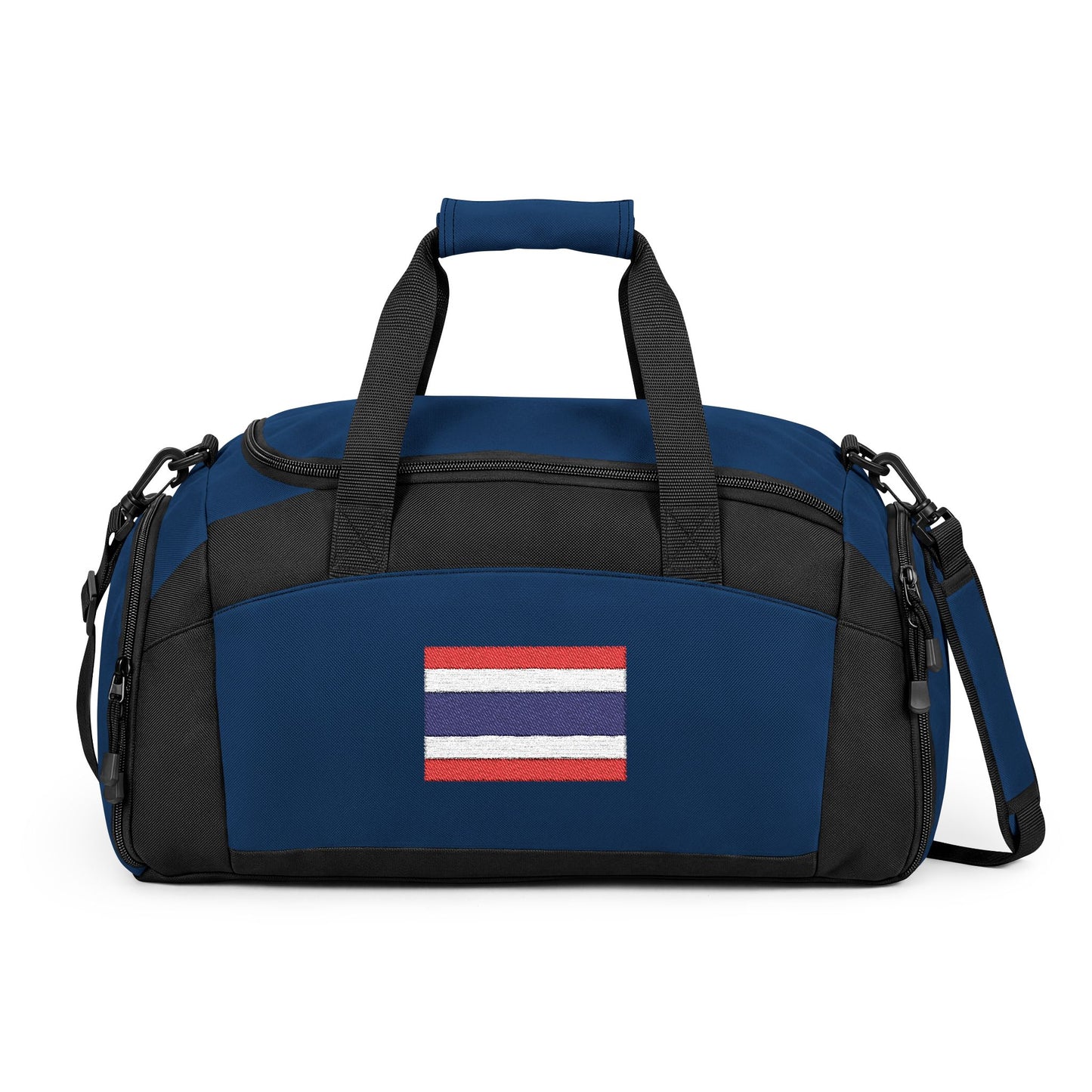 Thailand Flag Gym Bag — Black Duffle with Embroidered Thailand Flag