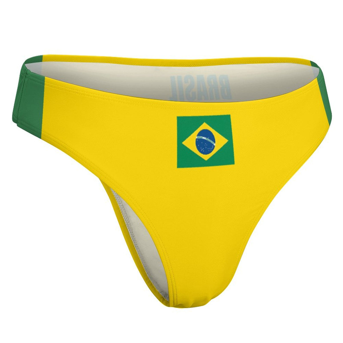 Brazil Flag Inspired T-Back Thong Bikini