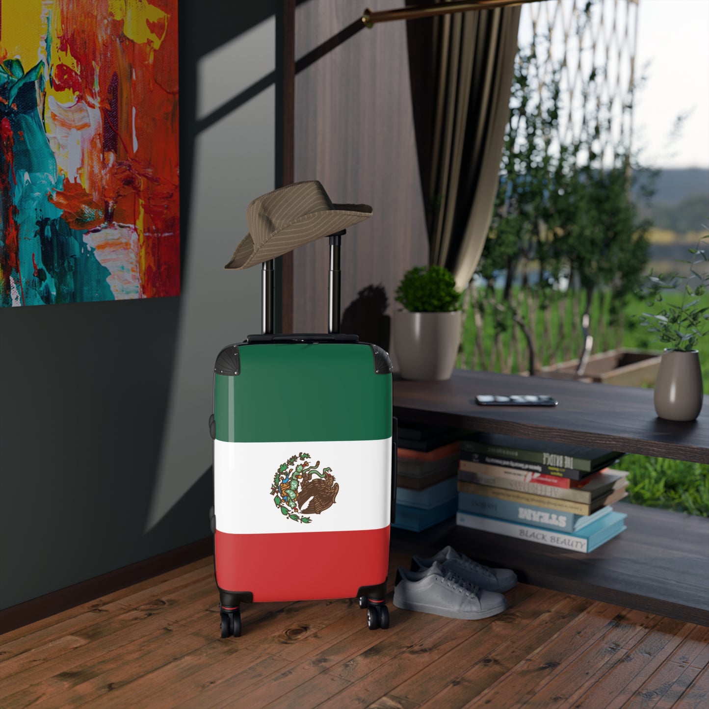 Mexico Flag Inspired Suitcase