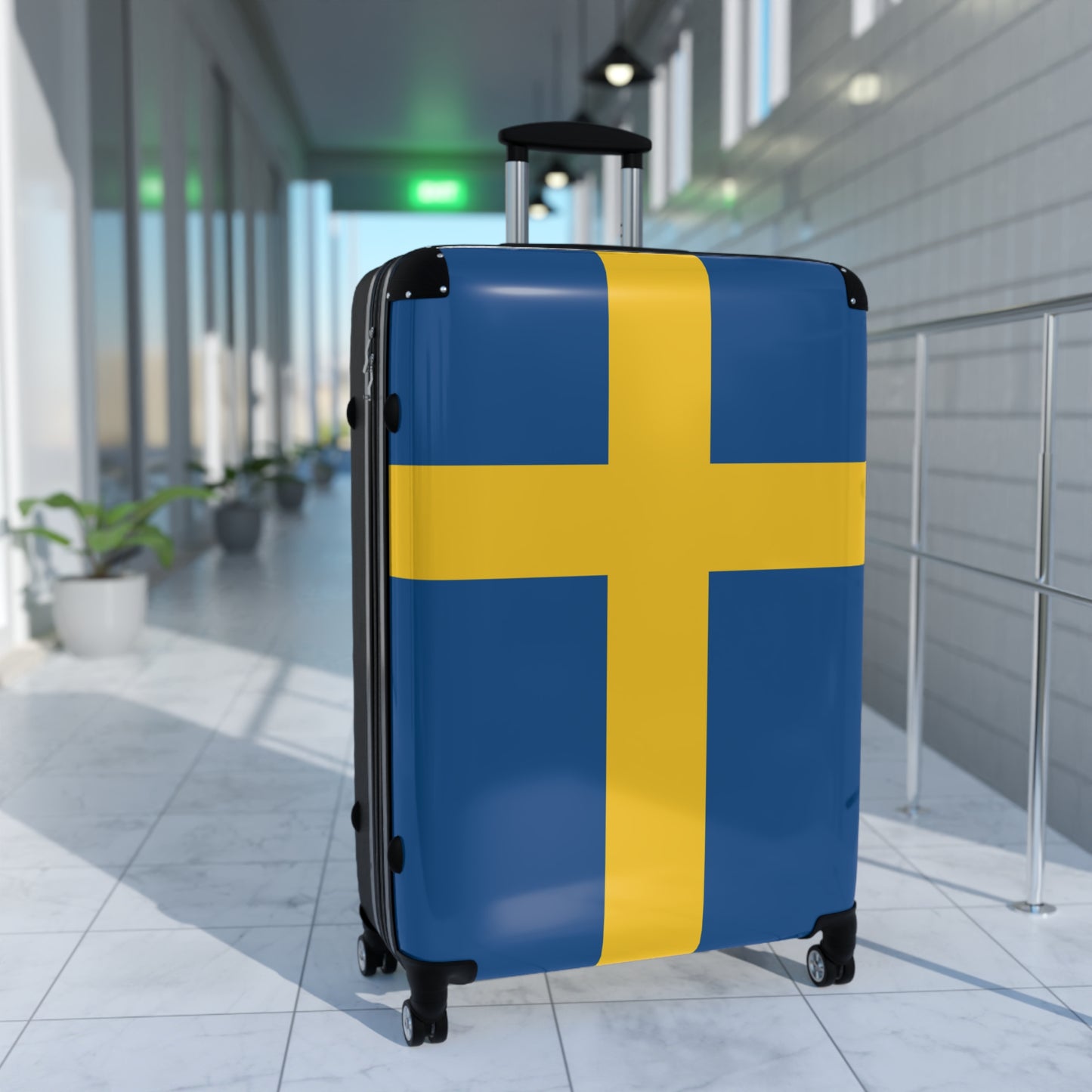 Sweden Flag Inspired Suitcase