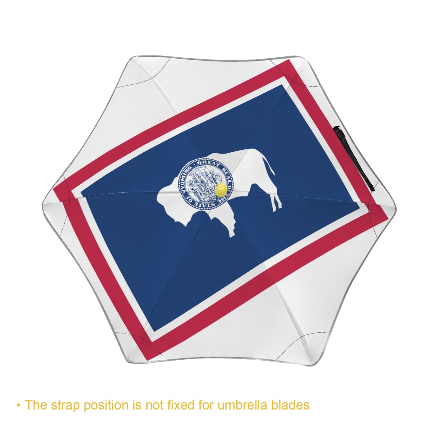 Wyoming Flag Inspired Kids Safe Round Corner Umbrella