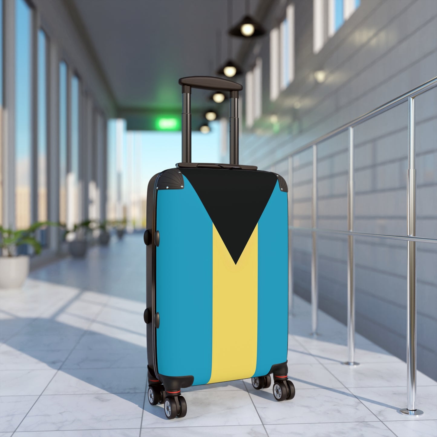 Bahamas Flag Inspired Suitcase