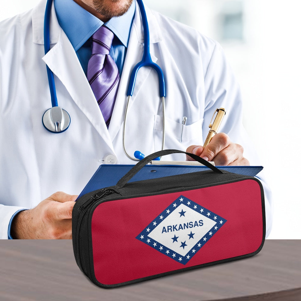 Arkansas Flag Inspired Stethoscope Storage Bag