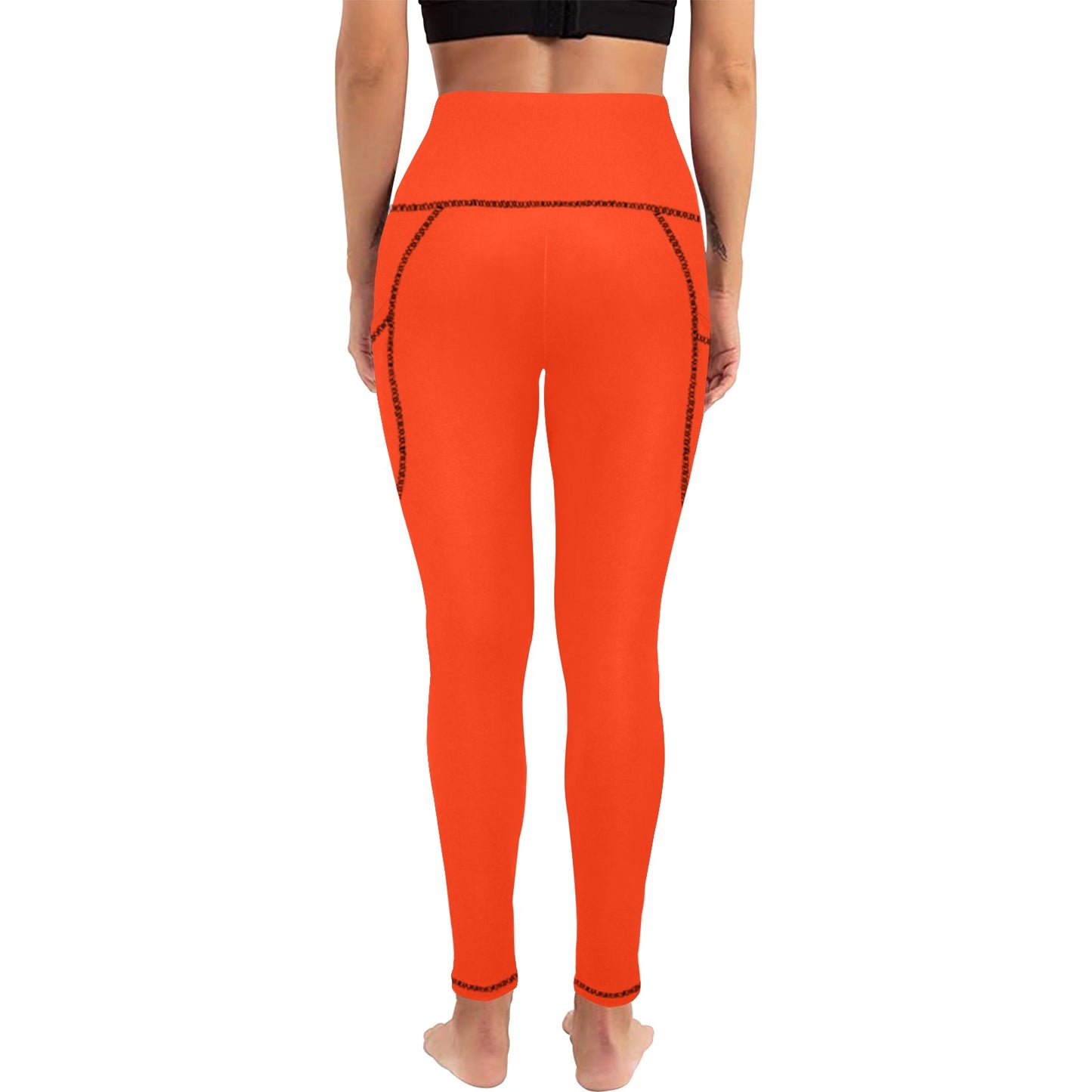 Tennessee Flag Inspired Women’s High Waist Leggings with Pockets
