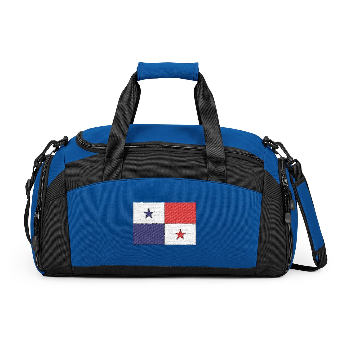 Panama Flag Gym Bag — Black Duffle with Embroidered Panama Flag