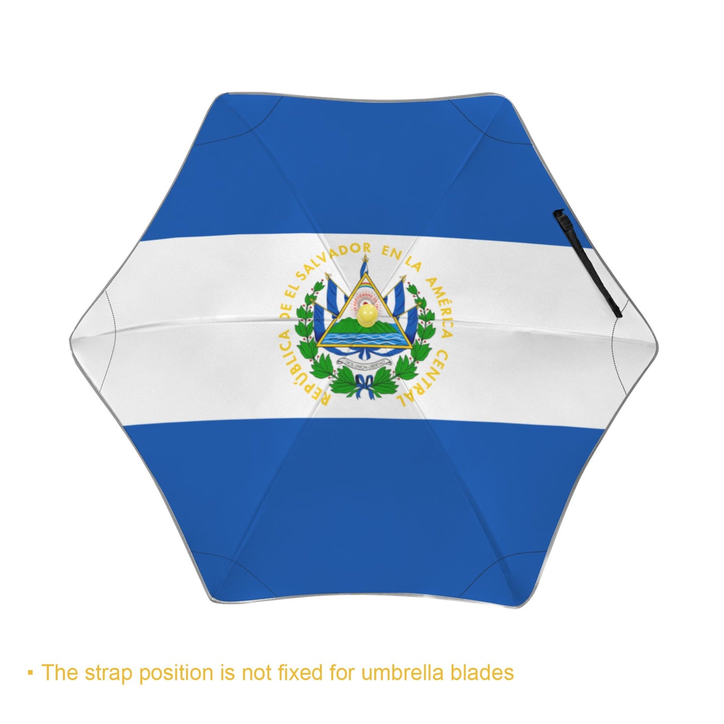 El Salvador Flag Inspired Kids Safe Round Corner Umbrella