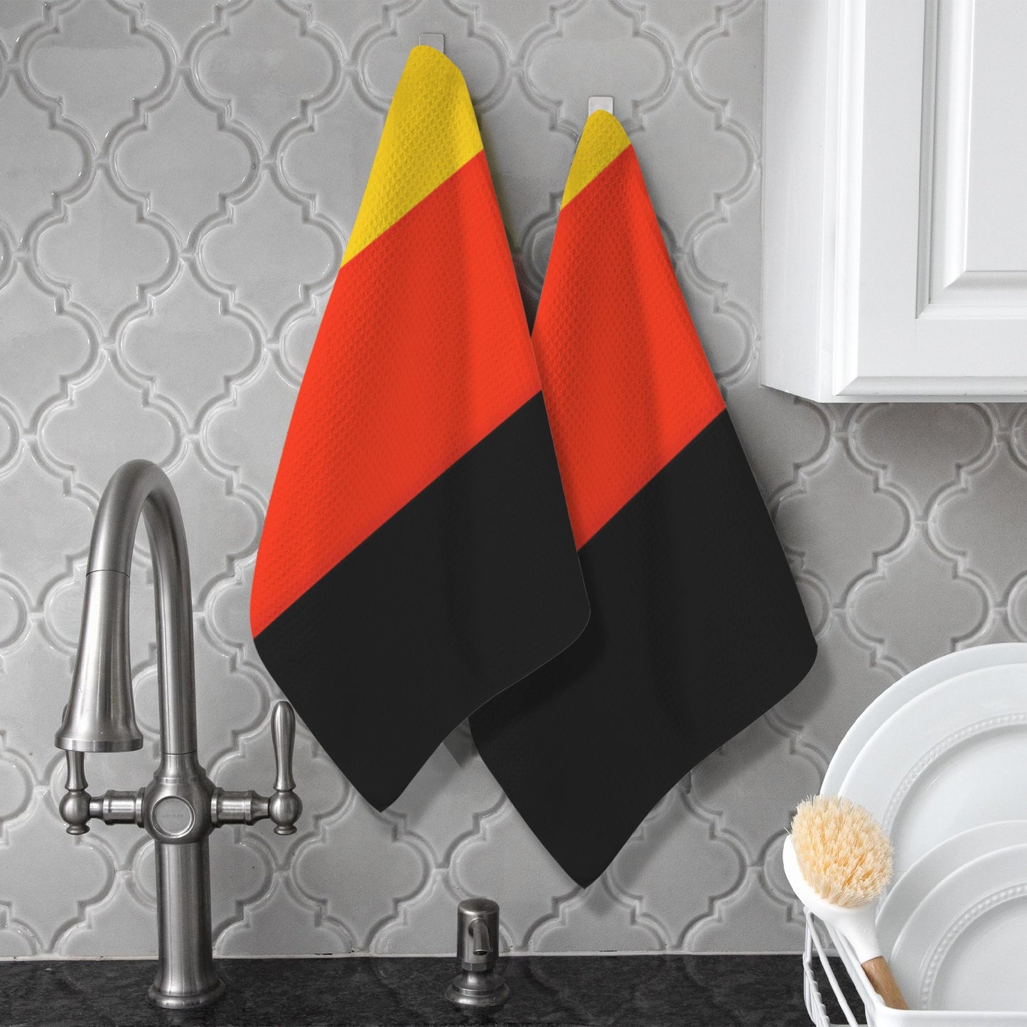Germany Flag Inspired Kitchen Towel 40X60cm (Pack of 2) (Made in the USA)