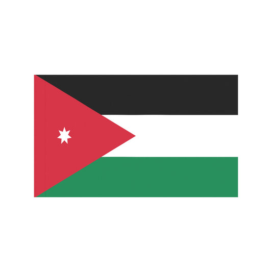 Jordan flag by Luv My Flag, tricolor with star.