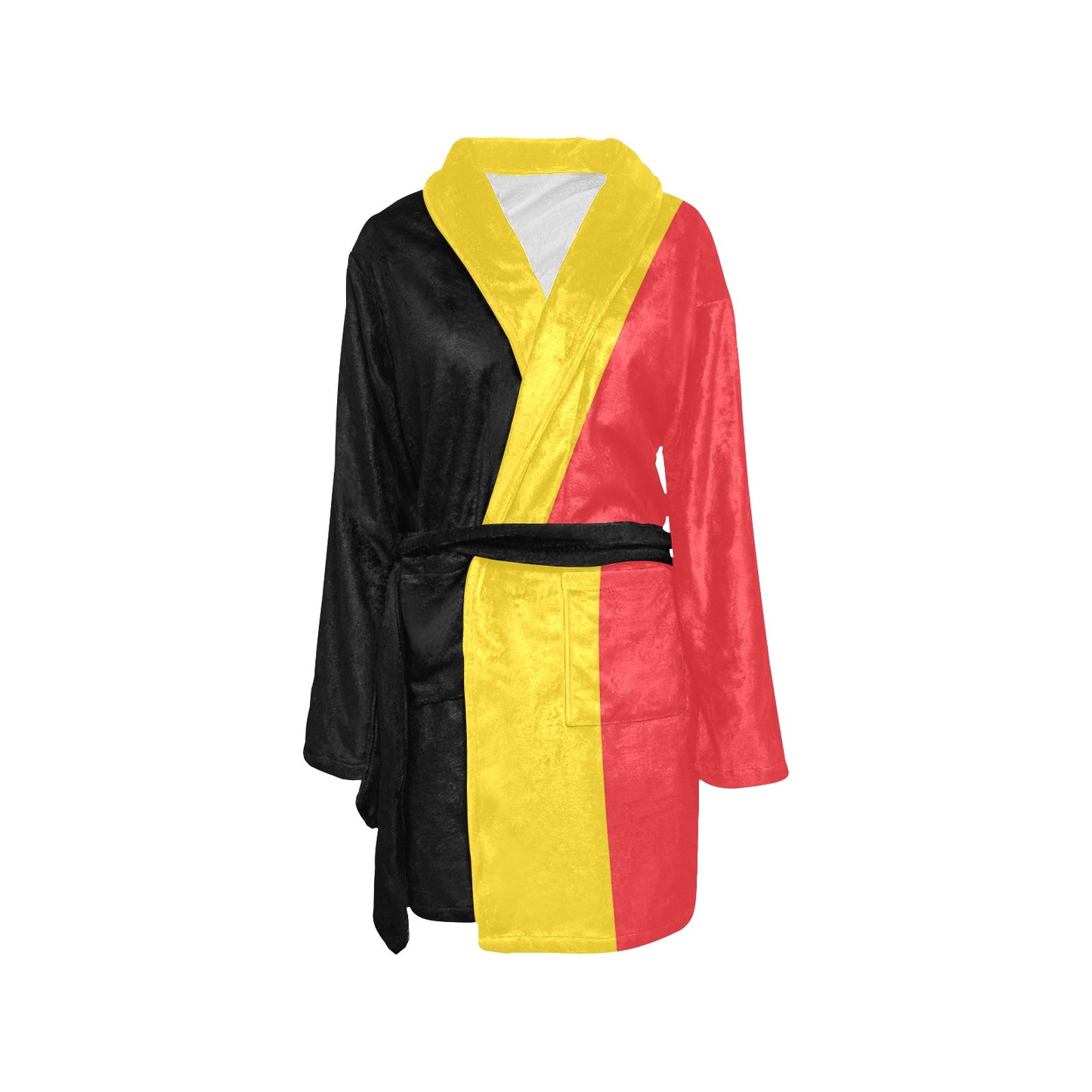 Belgium Flag Inspired Women's Fleece Robe