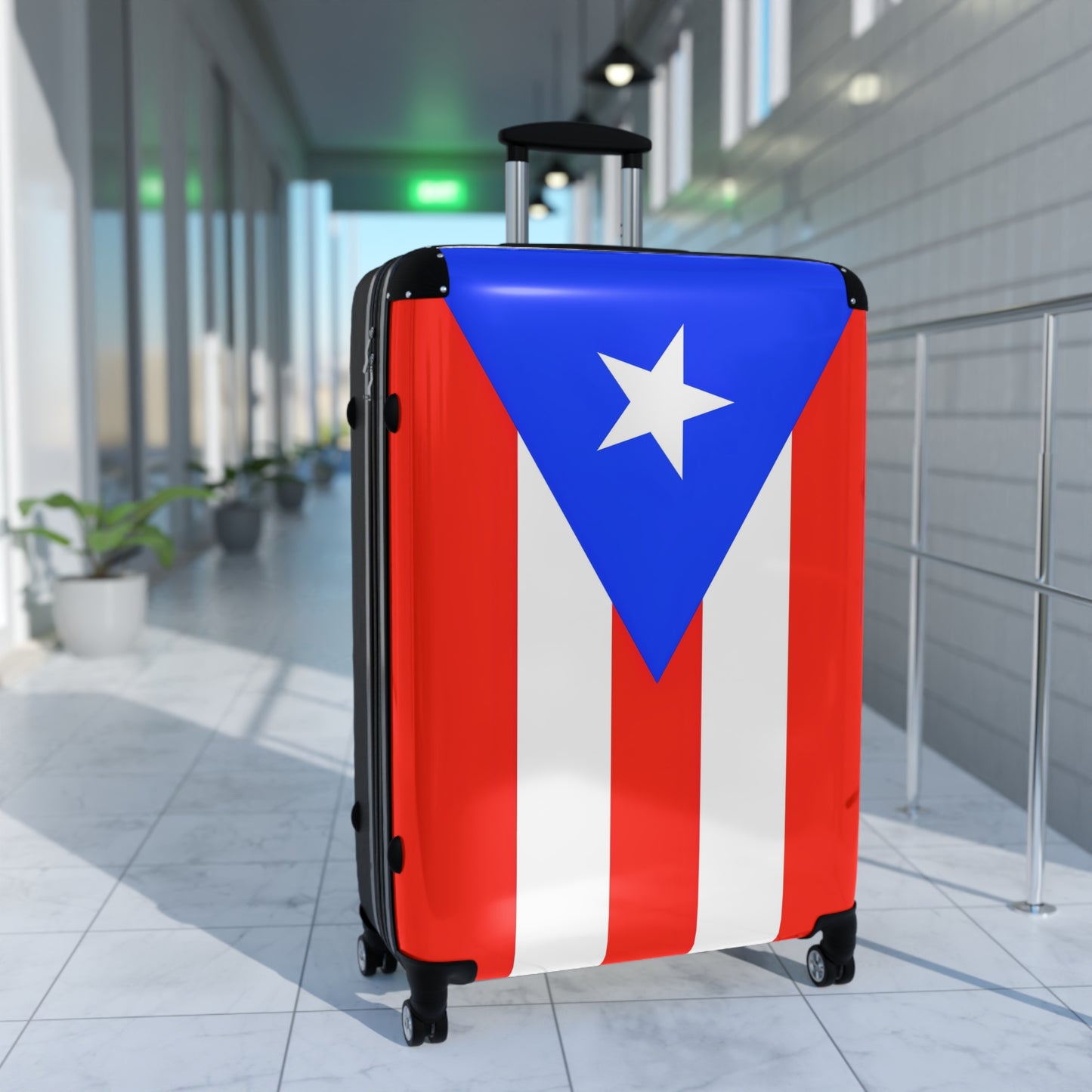 Puerto Rico Flag Inspired Suitcase