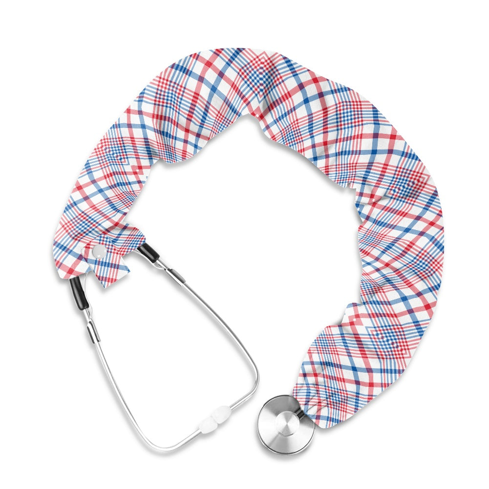 USA/American Flag Inspired Plaid Pattern Stethoscope Protective Cover