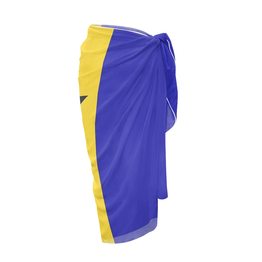 Barbados Flag Inspired Bikini Cover-Up