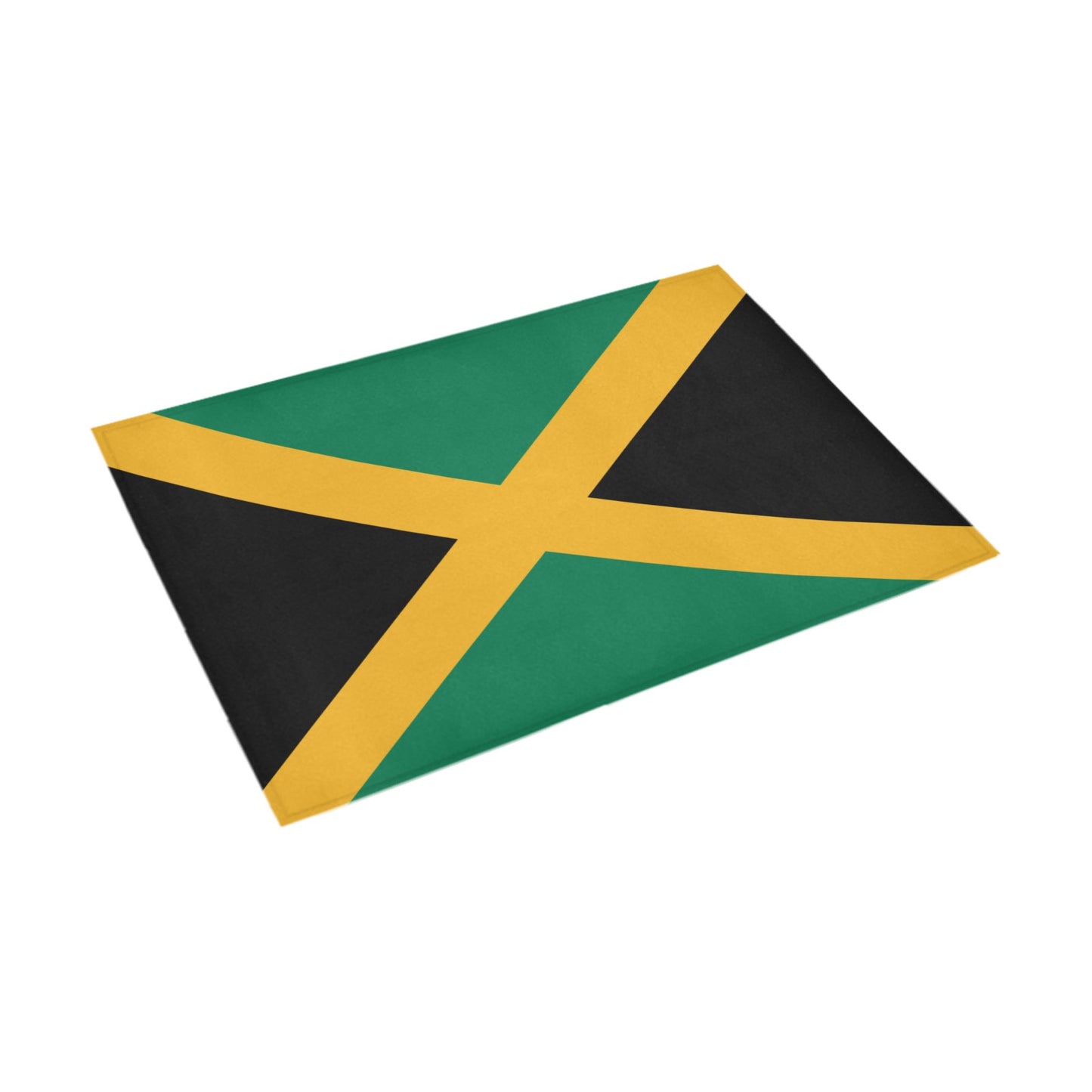 Jamaica Flag Inspired Doormat 30" x 18" (Sponge Material)
