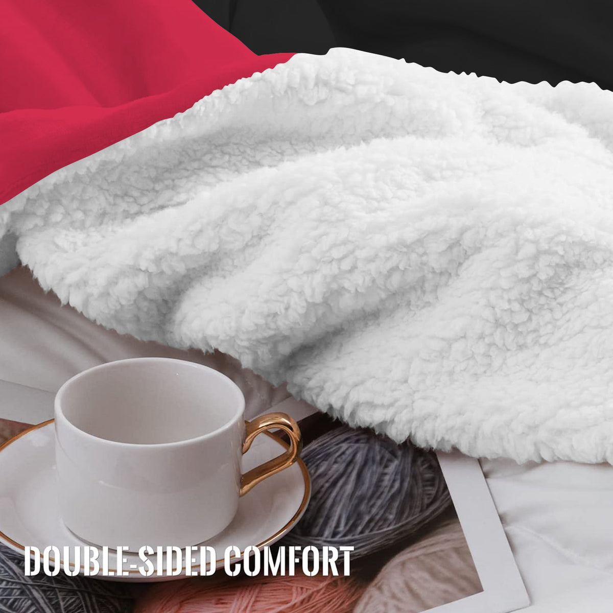 Angola Flag Inspired Sherpa Fleece Blanket 90" x 108" | Ships from USA