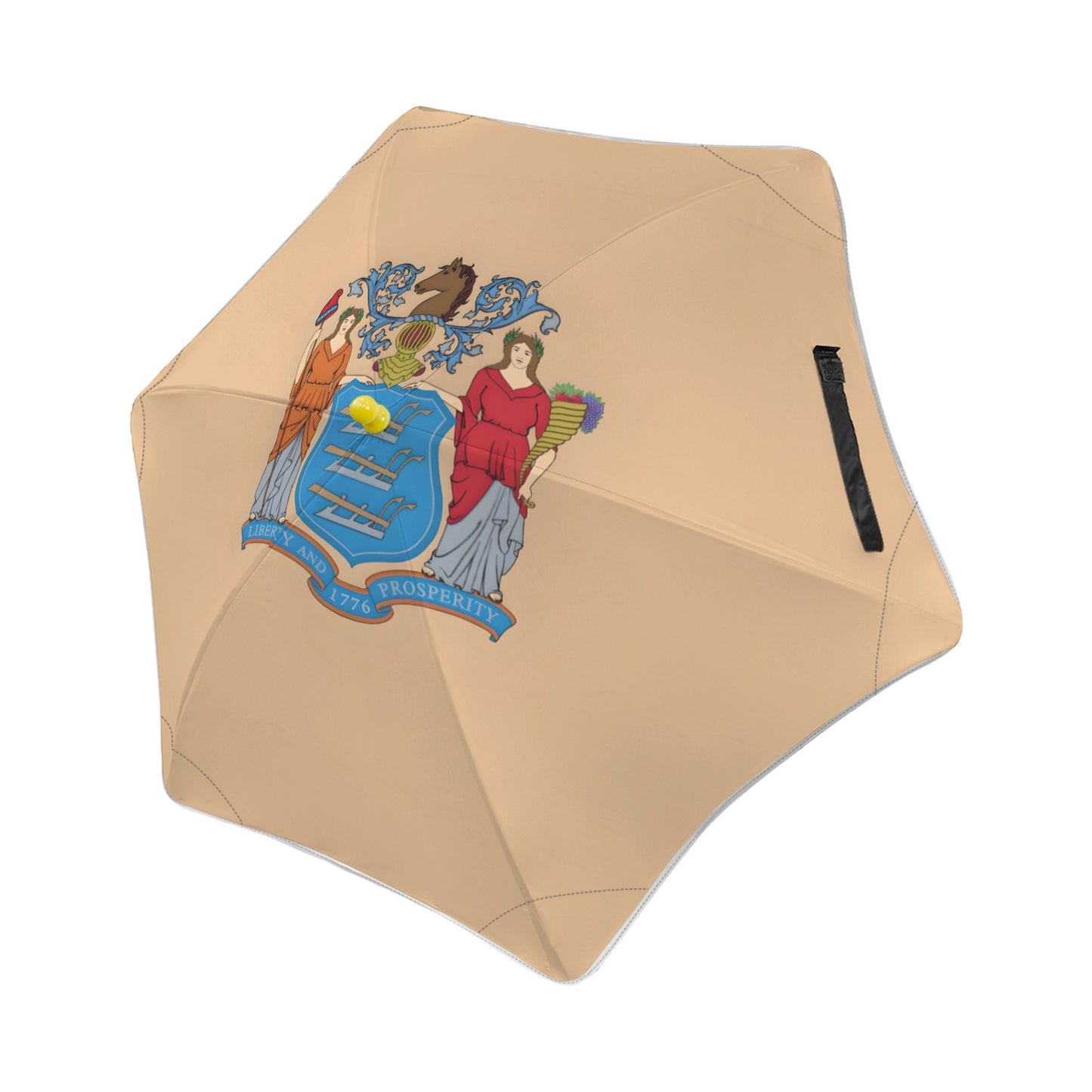 New Jersey Flag Inspired Kids Safe Round Corner Umbrella
