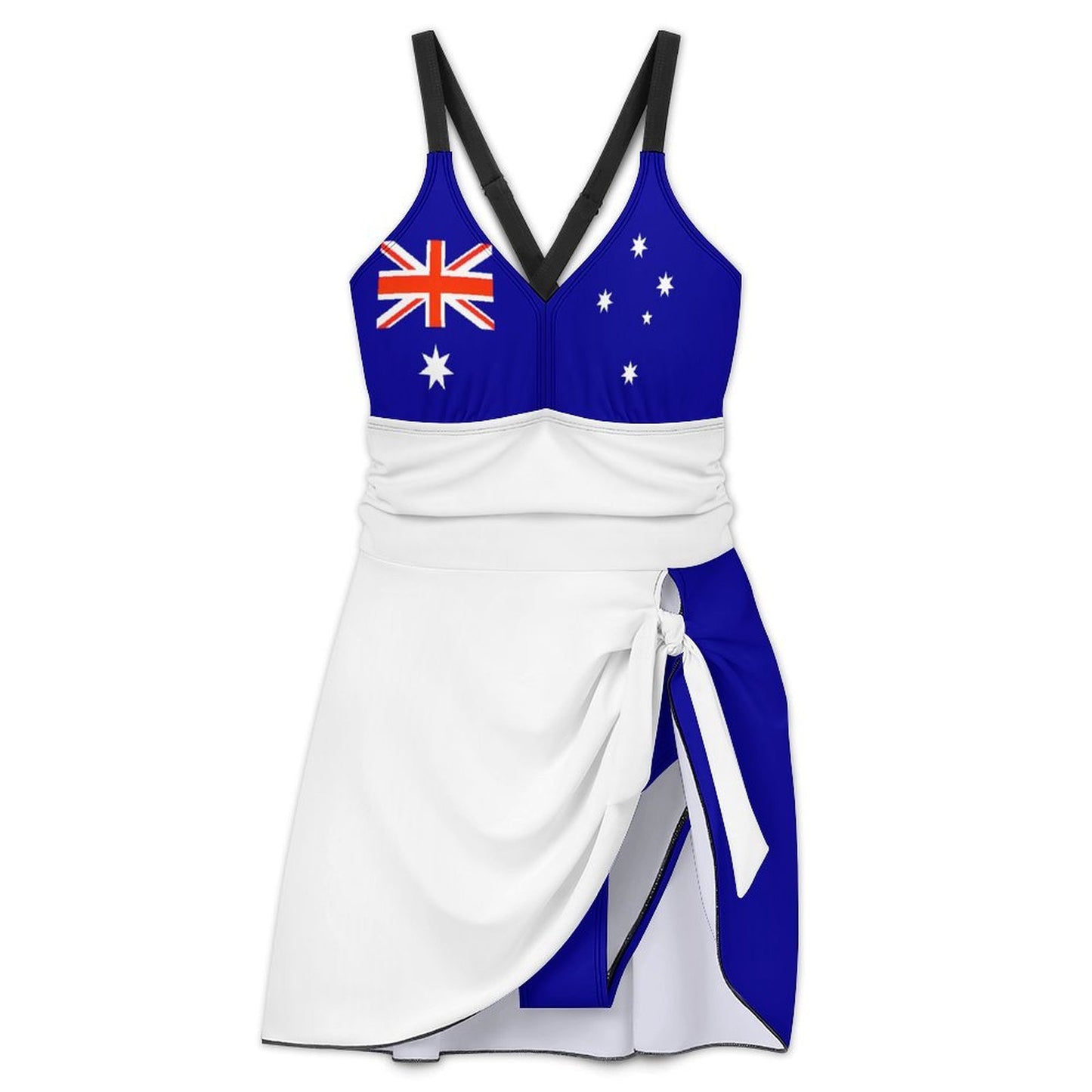 Australia Flag Inspired Women's Hem Tie One-piece Swimsuit