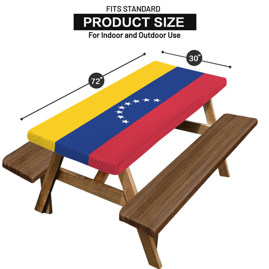 Venezuela Flag Picnic Table Cover (72" x 30") (Made in the USA)