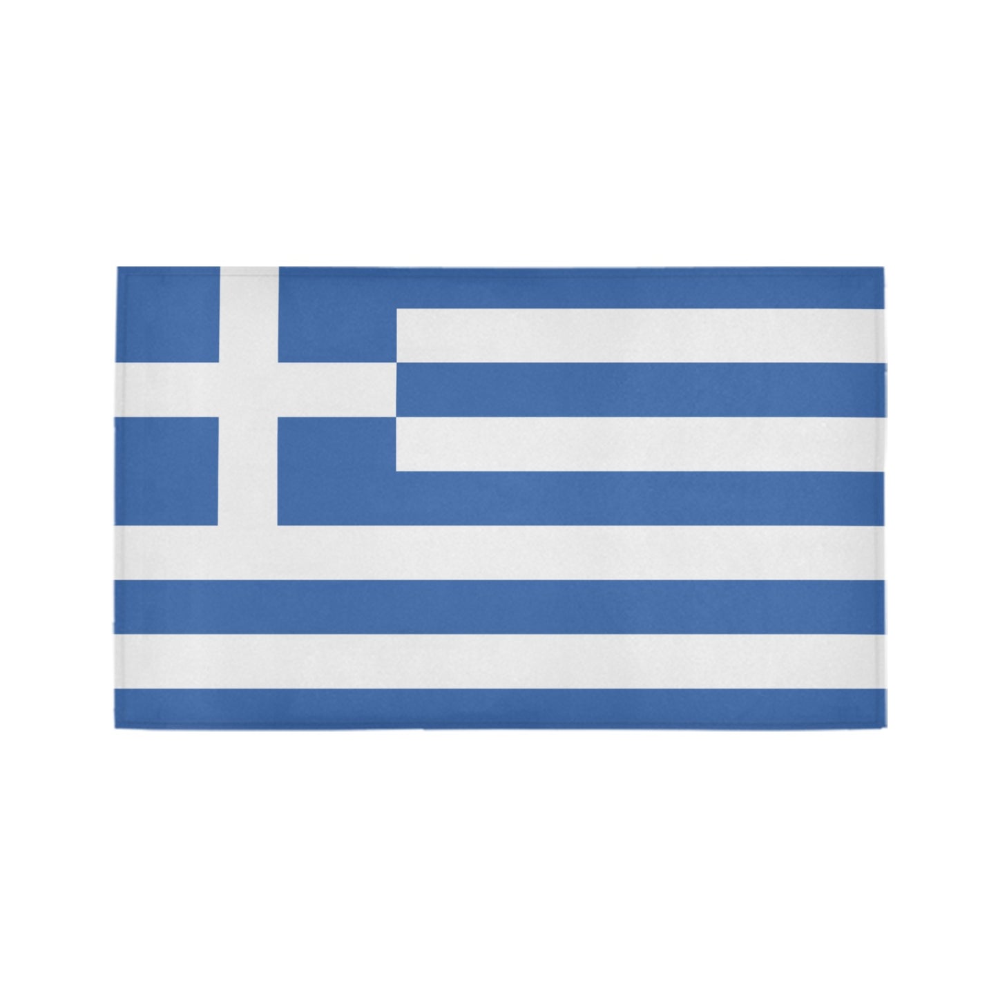 Greece Flag Inspired Doormat 30" x 18" (Sponge Material)