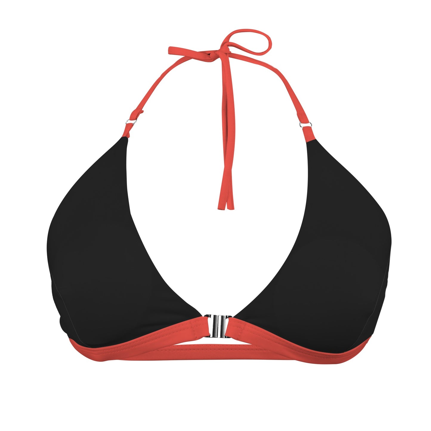 Thin Red Line Flag Inspired Style-2 Front Buckle Triangle Bikini Top