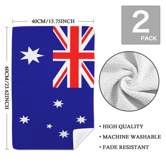 Australia Flag Inspired Kitchen Towel 40X60cm (Pack of 2) (Made in the USA)