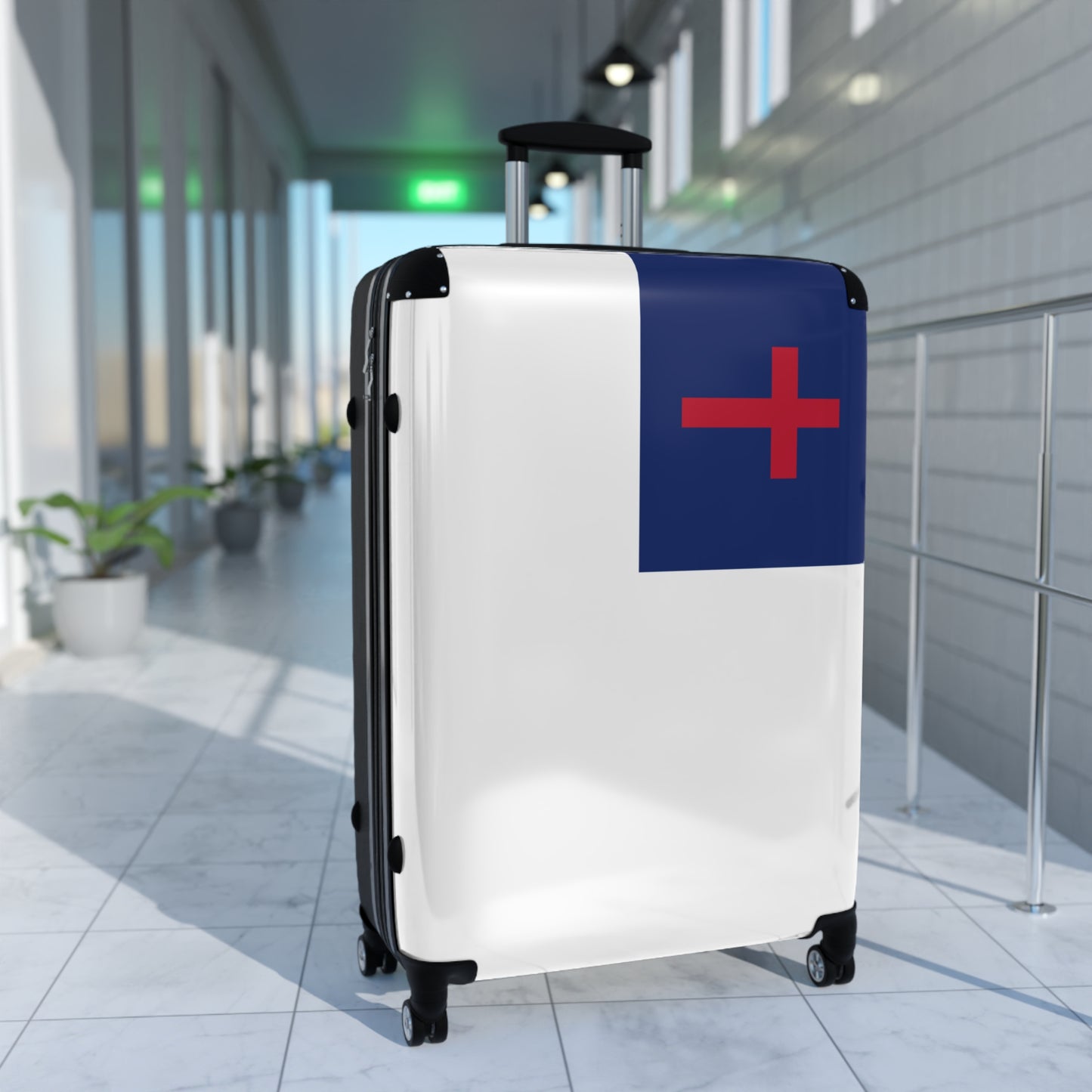Christian Flag Inspired Suitcase