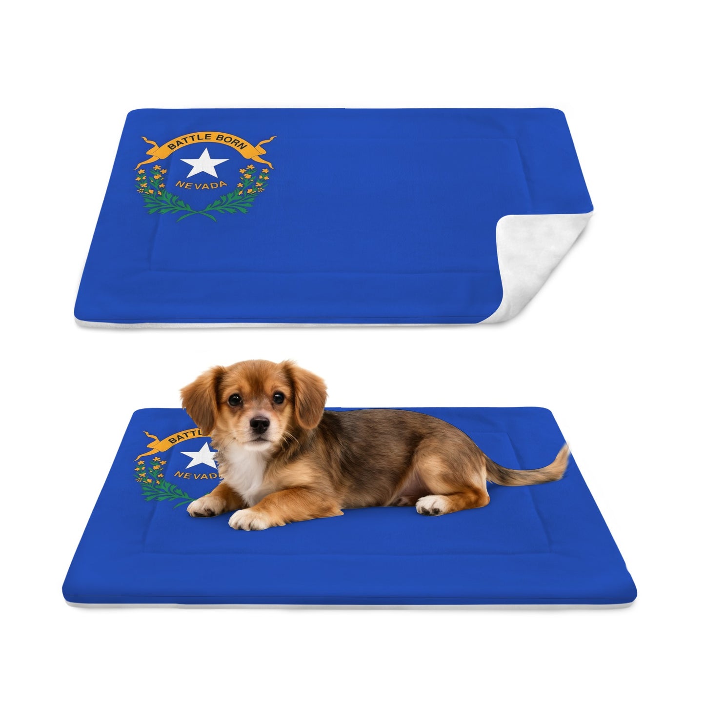 Nevada Flag Inspired Pet Mat 25x18inch (Made in the USA)