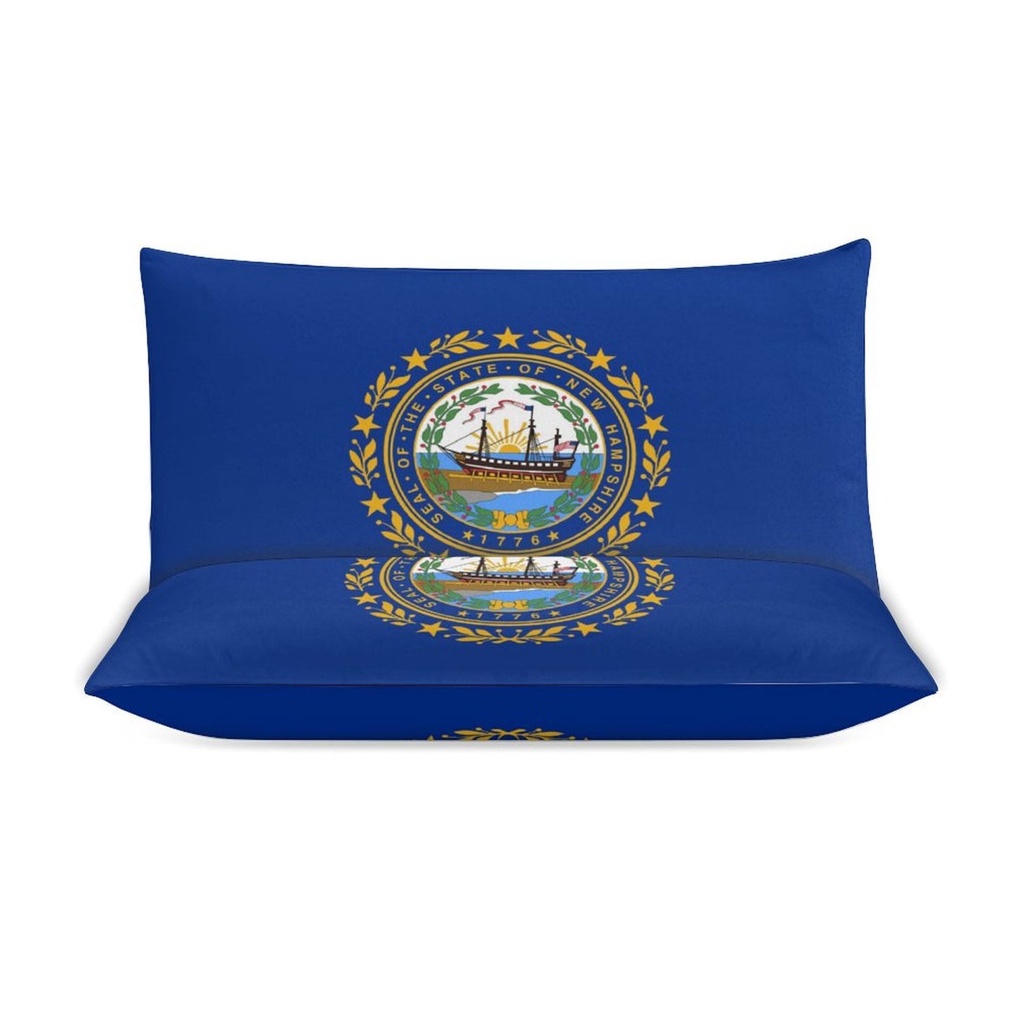 New Hampshire Flag Inspired 3-Piece Bedding Set (1 Duvet Cover + 2 Pillow Shams) – 102"×90"