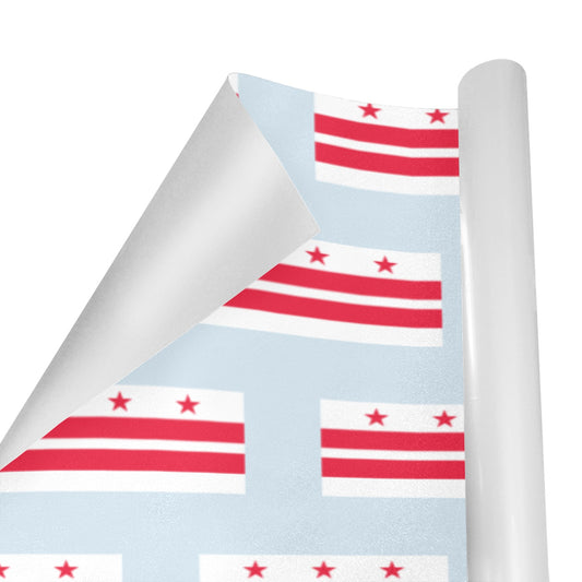 Washington D.C. Flag Inspired Custom Gift Wrapping Paper 58"x 22.5" (4 Rolls)