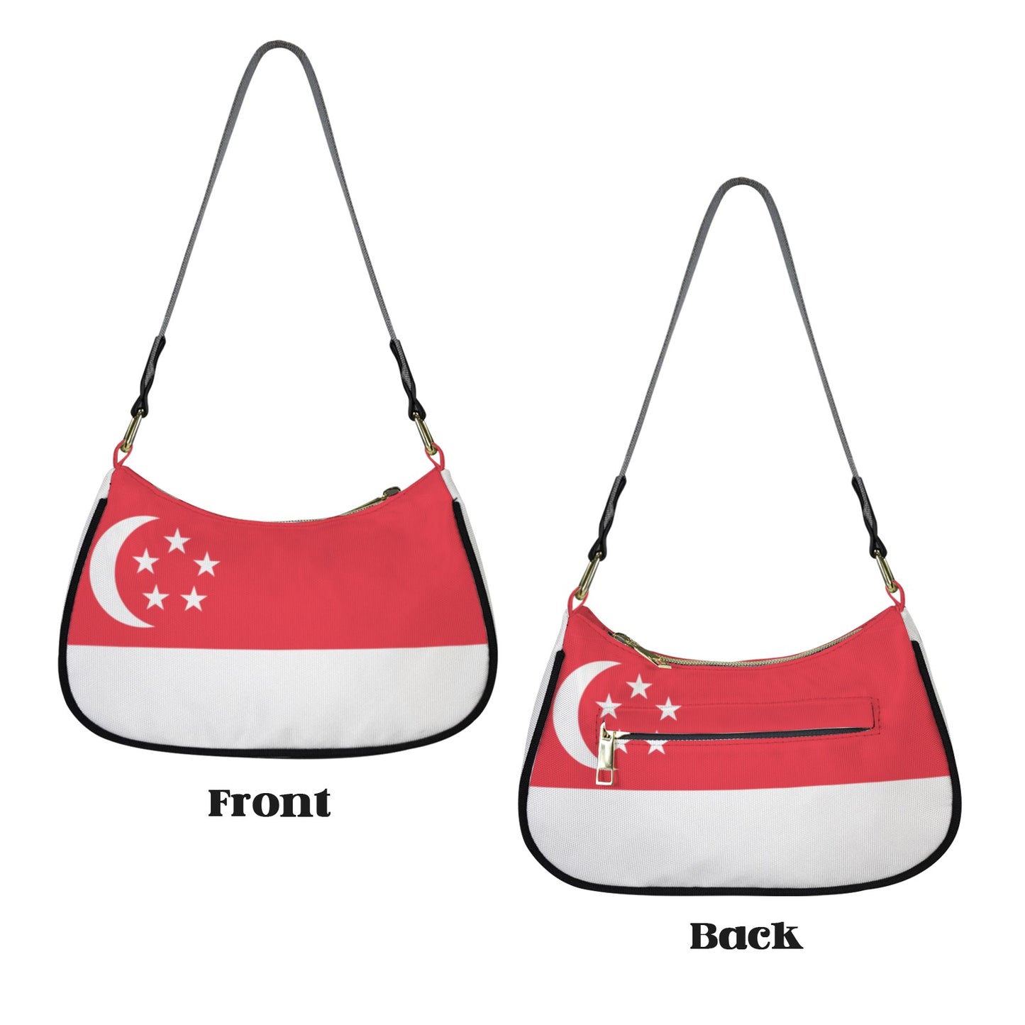 Singapore Flag Inspired Women's Shoulder Bag